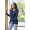 Jersey de cuello pico para mujer Stanton