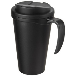 AmericanoR Taza de 350 ml con tapa antigoteo Grande