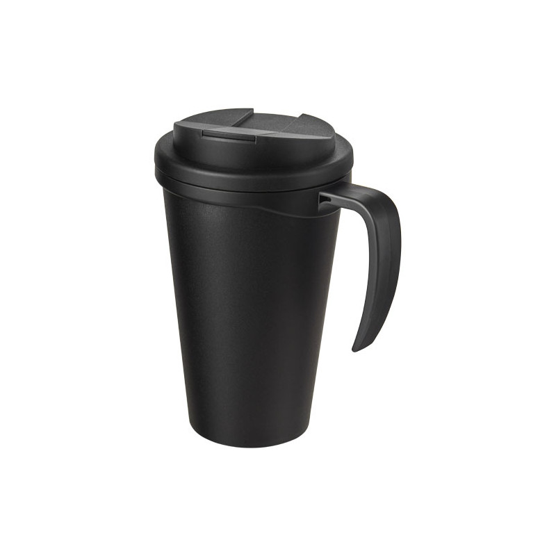 AmericanoR Taza de 350 ml con tapa antigoteo Grande