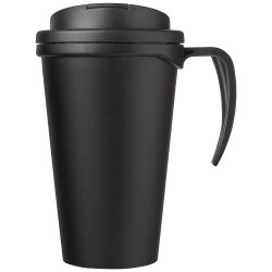 AmericanoR Taza de 350 ml con tapa antigoteo Grande