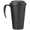AmericanoR Taza de 350 ml con tapa antigoteo Grande