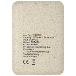 Bateria externa de 5000 mAh de paja de trigo Asama