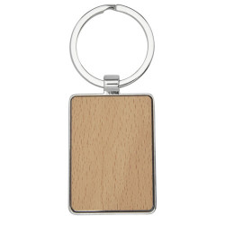 Llavero rectangular de madera de haya Mauro