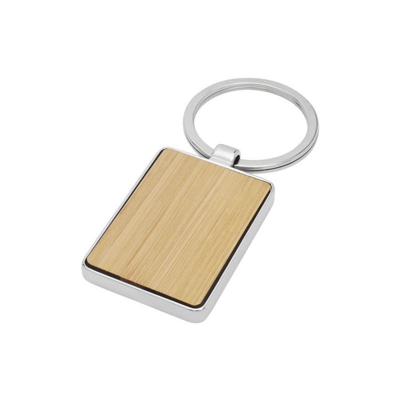 Llavero rectangular de bambu Neta