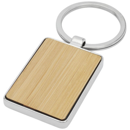 Llavero rectangular de bambu Neta
