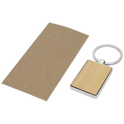 Llavero rectangular de bambu Neta