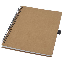 Libreta de tamano A5 de carton reciclado con espiral y papel de piedra Cobble