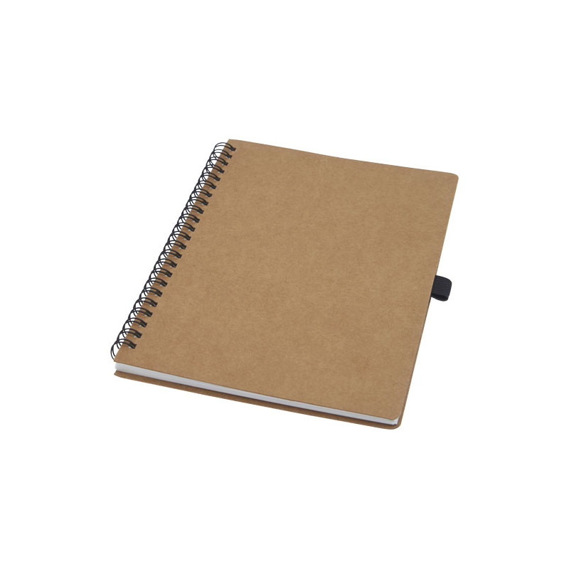 Libreta de tamano A5 de carton reciclado con espiral y papel de piedra Cobble
