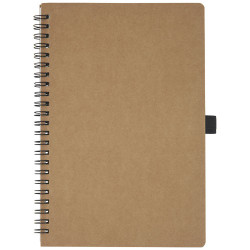 Libreta de tamano A5 de carton reciclado con espiral y papel de piedra Cobble