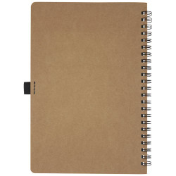 Libreta de tamano A5 de carton reciclado con espiral y papel de piedra Cobble