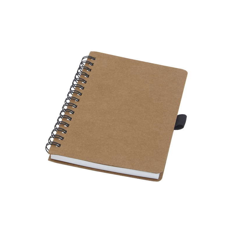 Libreta de tamano A6 de carton reciclado con espiral y papel de piedra Cobble