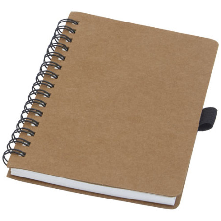 Libreta de tamano A6 de carton reciclado con espiral y papel de piedra Cobble