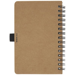 Libreta de tamano A6 de carton reciclado con espiral y papel de piedra Cobble