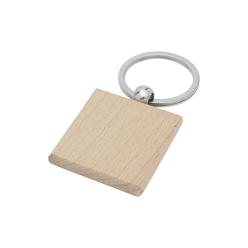 Llavero cuadrado de madera de hayaGioia