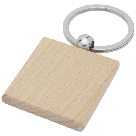 Llavero cuadrado de madera de hayaGioia