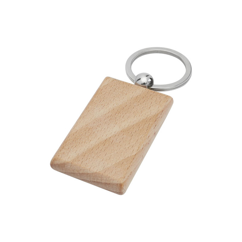 Llavero rectangular de madera de haya Gian