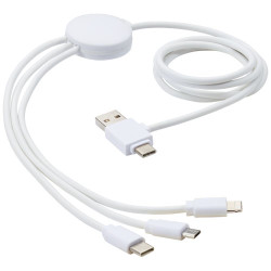 Cable de carga 5 en 1 con aditivo antibacteriano Pure