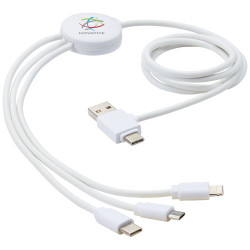 Cable de carga 5 en 1 con aditivo antibacteriano Pure