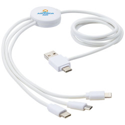 Cable de carga 5 en 1 con aditivo antibacteriano Pure