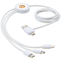 Cable de carga 5 en 1 con aditivo antibacteriano Pure