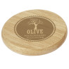 Posavasos de madera con abrebotellas Scoll