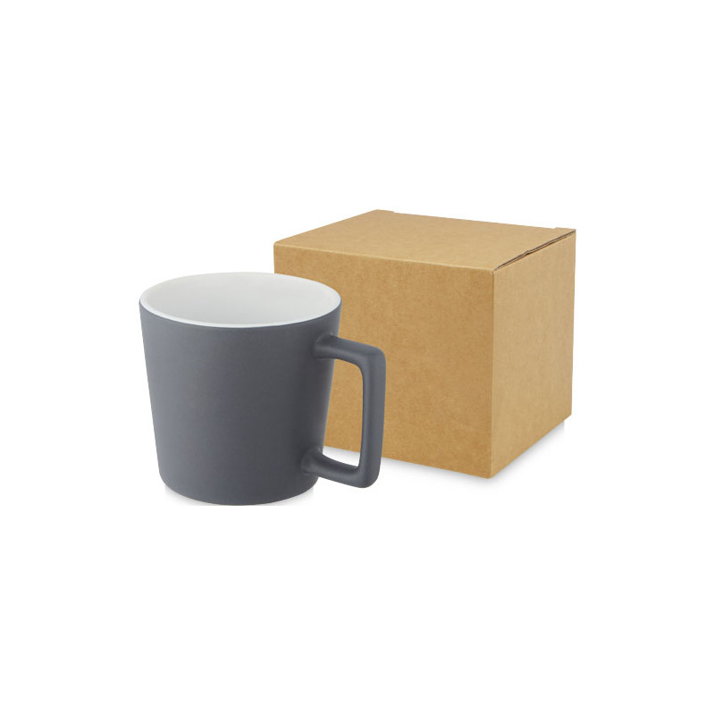 Taza de ceramica de 370 ml con acabado mate Cali