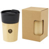 Taza de porcelana de 320 ml con pared exterior de bambu Pereira