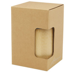 Taza de porcelana de 320 ml con pared exterior de bambu Pereira