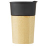 Taza de porcelana de 320 ml con pared exterior de bambu Pereira