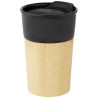 Taza de porcelana de 320 ml con pared exterior de bambu Pereira