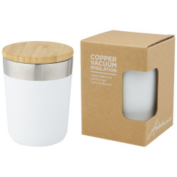 Vaso de 330 ml de acero inoxidable con aislamiento al vacio de cobre y tapa de bambu Lagan