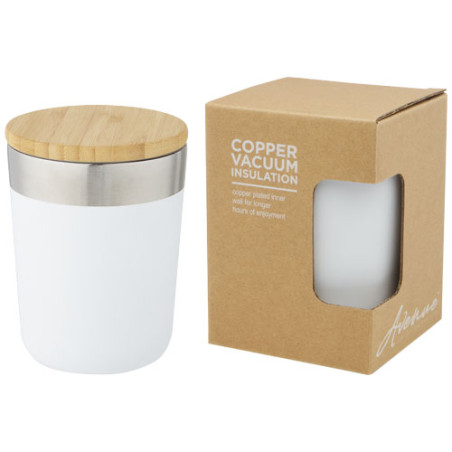 Vaso de 330 ml de acero inoxidable con aislamiento al vacio de cobre y tapa de bambu Lagan