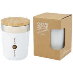 Vaso de 330 ml de acero inoxidable con aislamiento al vacio de cobre y tapa de bambu Lagan
