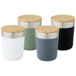 Vaso de 330 ml de acero inoxidable con aislamiento al vacio de cobre y tapa de bambu Lagan