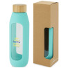 Botella de vidrio borosilicato con agarre de silicona de 600 ml Tidan