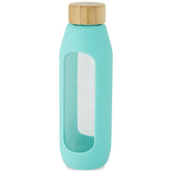 Botella de vidrio borosilicato con agarre de silicona de 600 ml Tidan