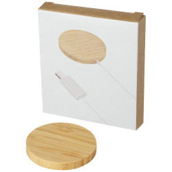 Base de carga inalambrica magnetica de bambu de 10 W Atra