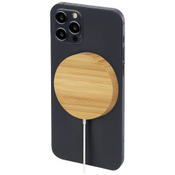 Base de carga inalambrica magnetica de bambu de 10 W Atra