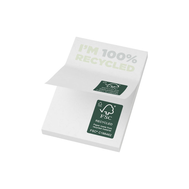 Bloc de notas adhesivas de papel reciclado de 50 x 75 mm Sticky MateR