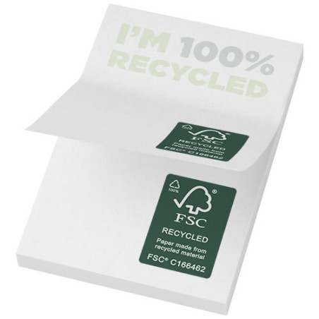 Bloc de notas adhesivas de papel reciclado de 50 x 75 mm Sticky MateR