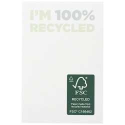 Bloc de notas adhesivas de papel reciclado de 50 x 75 mm Sticky MateR