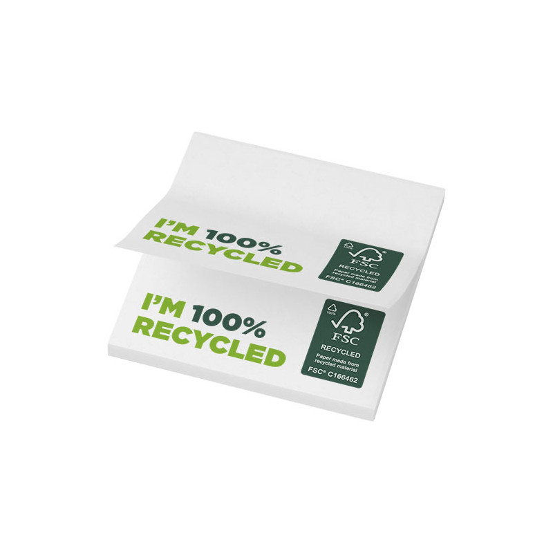 Bloc de notas adhesivas de papel reciclado de 75 x 75 mm Sticky MateR