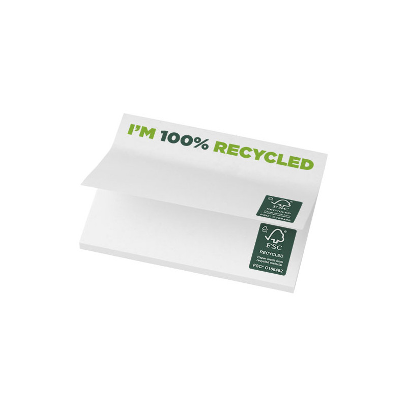 Bloc de notas adhesivas de papel reciclado de 100 x 75 mm Sticky MateR