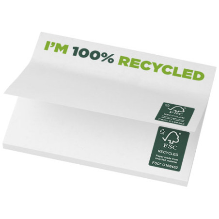 Bloc de notas adhesivas de papel reciclado de 100 x 75 mm Sticky MateR