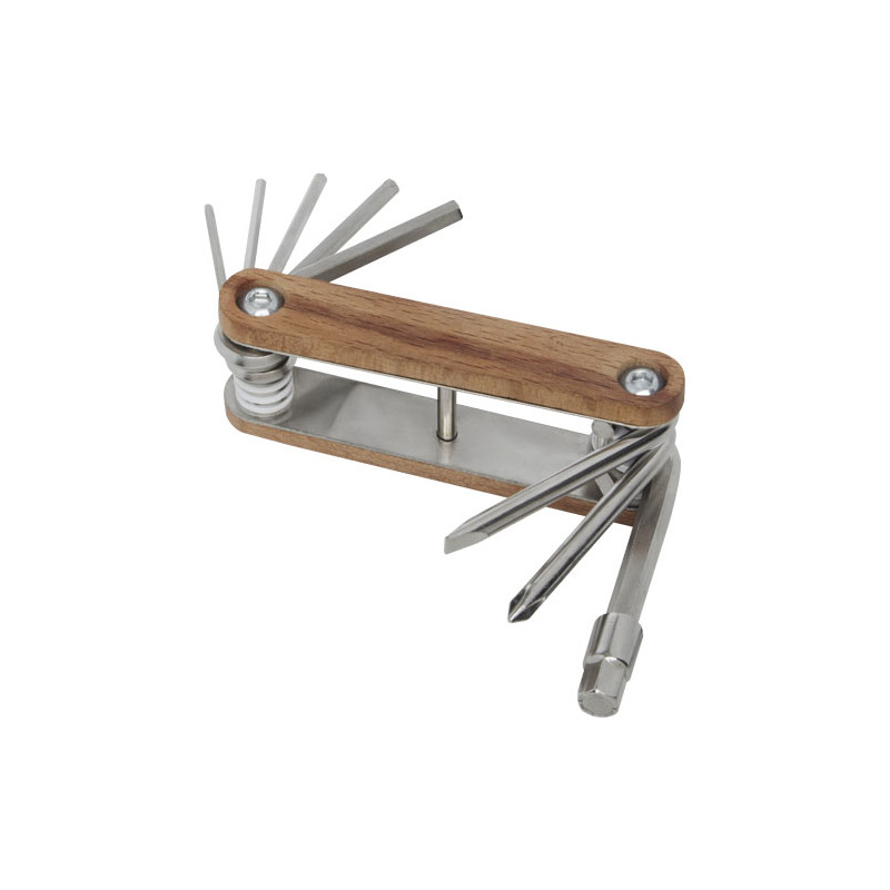 Multiherramienta para bicicletas de 8 funciones con mango de madera Fixie