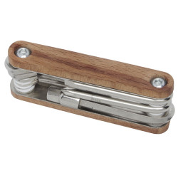 Multiherramienta para bicicletas de 8 funciones con mango de madera Fixie