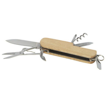 Navaja de bolsillo de 7 funciones y con mango de madera Richard