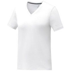 Camiseta de manga corta y cuello en V para mujer Somoto