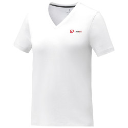 Camiseta de manga corta y cuello en V para mujer Somoto