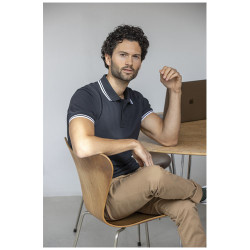 Polo de manga corta con ribete para hombre Amarago